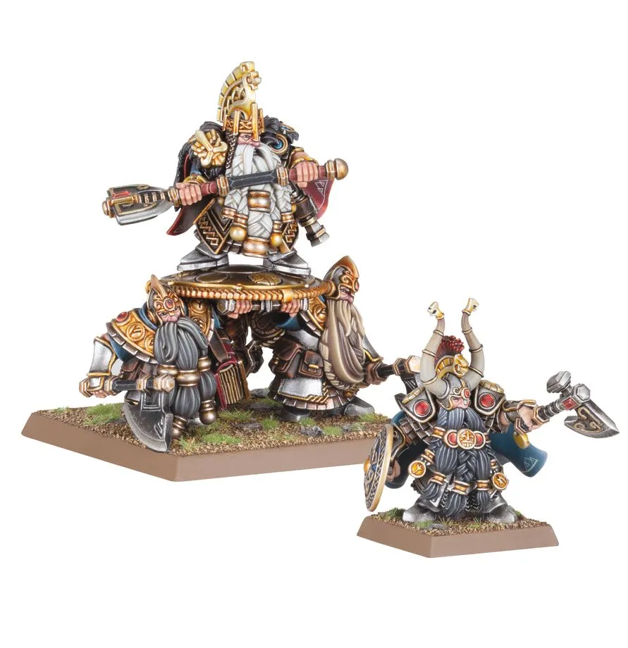 GW - DWARFEN MOUNTAIN HOLDS: SEIGNEUR NAIN AVEC PORTEURS DE BOUCLIER